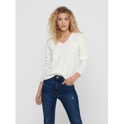 Only Damen Birch "Onlcamilla V-Neck L/S Pullover Knt Noos" Materialmix Regular Fit von Baur - Bild 5