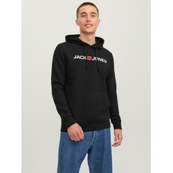 Jack & Jones Herren Schwarz – Essentials – Kapuzenpullover In Mit Logo - Bild 5