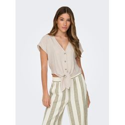 Only - Onlsiesta Ss Knot Lin Bl Shirt Pnt Noos Moonbeam - Gr. - Xs - Bild 5