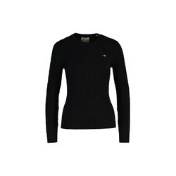 Gant - Classic Zopfstrickpullover Black - Gr. - S - Bild 5