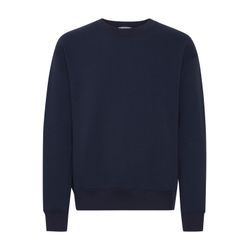 VAN GRAAF Solid Herren Marine Rundhalspullover Baumwolle Blau, Mittel - Bild 4