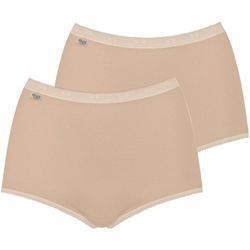 Sloggi Damen Beige Maxislip "Basic+", Gr. 42, (Porcelain Mousse), Single Jersey, Obermaterial: 95% Baumwolle, 5% Elasthan, Körpernah, Unterhosen, - Bild 3
