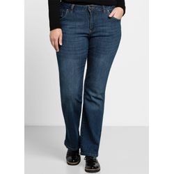 Sheego Damen Dark Blue Denim Bootcut-Jeans - Bild 5