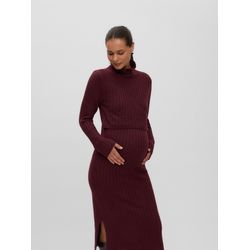 Mamalicious Damen Windsor Wine Detail:melange Strickkleid "Mlsuniva June Ls Knit Midi Dress 2F Noos" Materialmix Regular Fit von Baur - Bild 4