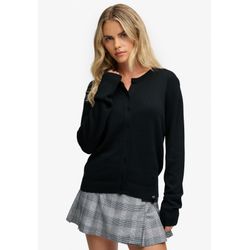 Superdry Damen Bleu Strickjacke Mit Rundhalsausschnitt, Essential - Bild 2