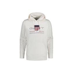 Hemden Gant Herren Eggshell Shield Regular Fit Kapuzen Sweatshirt Einfarbig - Bild 5