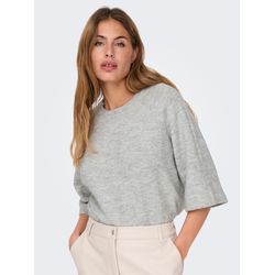 Only Damen Light Grau Melange Strickpullover "Onlsimoni 3/4 Pullover Knt Noos" Materialmix Regular Fit erhältlich in Größe M/S/XL/XS von Baur - Bild 7