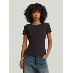 G-Star Raw Damen Schwarz T-Shirt G-Star "Slim Rib T-Shirt", Gr. S, (Dk ), Obermaterial: 98% Baumwolle, 2% Elasthan, Shirts T-Shirt - Bild 5
