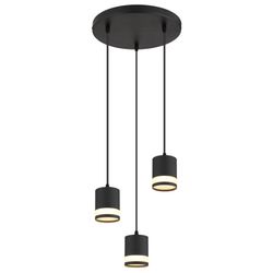 Schwarz Pendelleuchte Hängelampe Esszimmerleuchte Küchenlampe 3 Flammig Led - Bild 4