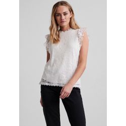 Pieces - Pcolline Sl Lace Top Wvn Noos Cloud Dancer - Gr. - S - Bild 5