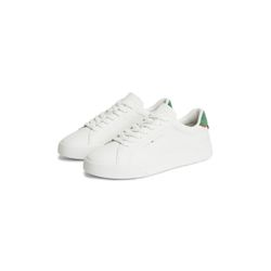 Tommy Hilfiger, Herren, Sneakers, Th Court Core Ess Leather, Beige, Grün, Weiss, (46) - Bild 4