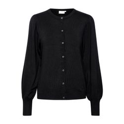 Kaffe - Schwarzer Tiefer Cardigan Mit Puffärmeln - Knitwear - Damen - Schwarzk - Xs - Bild 6