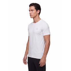 Guess, Herren, Shirts, Jeans White Cotton Men's T-Shirt, Weiss, (XL) - Bild 5