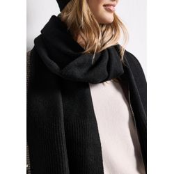 Street One Schwarz Langer Feinstrickschal In Unifarbe Damen - Image 3