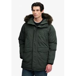 Superdry Herren Duffel Bag Grün Parka "Everest Faux Fur Parka Jacket" Mit Kapuze Kunstfaser Loose Fit erhältlich in Größe L/M/S/XL/XXL/3XL von Baur - Bild 4