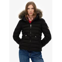 Superdry Damen Schwarz Daunenjacke Mit Kapuze, Fuji - Bild 3