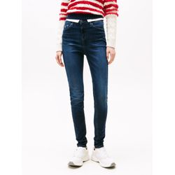 Tommy Jeans Damen Blau/Schwarz Skinny-Fit-Jeans "Nora Mid Rise Skinny Fit", Gr. 30, Länge 32, (Denim Schwarz), Denim/Jeans, Obermaterial: 98% Baumwolle, 2... - Bild 2