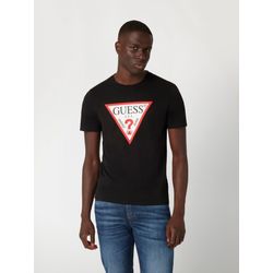 Guess Original Logo - T-Shirt Herren aus Baumwolle Slim Rundhals - Bild 5