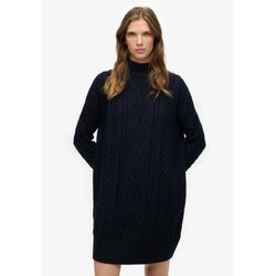 Superdry Damen Eclipse Navy Strickkleid "Slouchy Cable Knit Dress" Materialmix Loose Fit Hochwertig Mit Woll-Anteil erhältlich in Größe von Baur - Bild 4