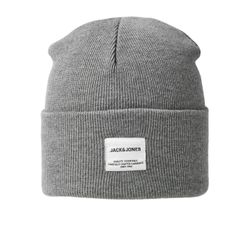 Jack&Jones Jaclong Knit Beanie Noos, Grey Melange - Bild 6