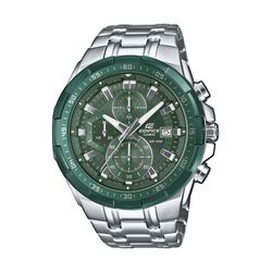 Casio Edifice Herren Hellgrau/Grün Chronograph (Silberfarben, Grün), Armbanduhren, Edelstahlfarben, Chronograph, Quarzuhr, Armbanduhr, Uhr, Ed... - Bild 4