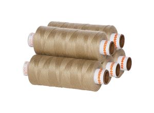 4058896068969 - Universal-Nähgarn Stärke 100 5er-Pack beige