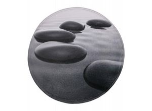 0711841531805 - Badteppich rund Black Stones Ø 80 cm