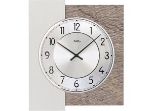 4037445155190 - Wanduhr AMS W9580 Wanduhren Gr B H L 35 cm x 3 cm x 35 cm braun Wanduhren