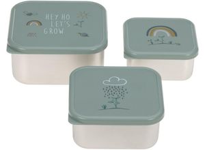 4042183425641 - LÄSSIG Lunchbox »Garden Explorer green« Edelstahl Polyprophylen (PP) (Set 3-tlg) grün