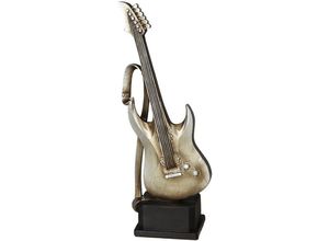 4050223710305 - Dekofigur Gitarre Figur S Dekofiguren Gr B H T 5 cm x 12 cm x 4 cm silberfarben (antik silberfarben) Deko-Objekte Dekofiguren