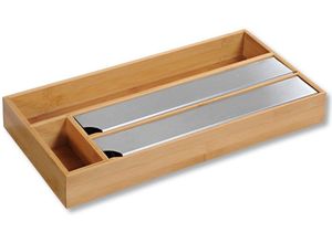 4000270921315 - Folienspender KESPER FOR KITCHEN & HOME Küchenrollenhalter beige (natur) Folienspender Rollenhalter und Küchenrollenhalter 100% FSC-zertifiziertes Bambusholz