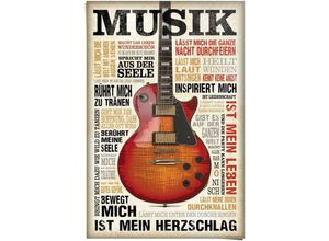 8714597367133 - Poster REINDERS Musik ist Leidenschaft Bilder Gr B H 61 cm x 915 cm 1 St braun Poster