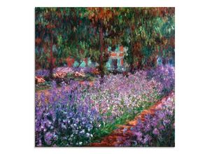 Image of Artland Glasbild Der Garten des Künstlers bei Giverny, Garten (1 St), in verschiedenen Größen, lila