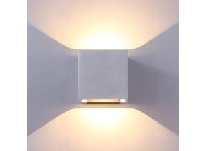 Image of Lucande Betongraue LED-Außenwandlampe Riak