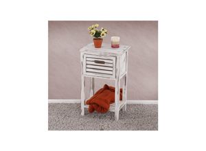 4052826047314 - Kommode Beistelltisch 57x35x27cm Shabby-Look Shabby-Chic Vintage ~ weiß 4052826047314 - Kommode Beistelltisch 57x35x27cm Shabby-Look Shabby-Chic Vintage ~ weiß