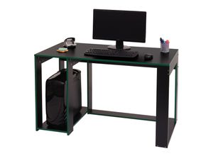 Image of Schreibtisch MCW-J26, Computertisch Bürotisch, 120x60x76cm ~ schwarz-grün