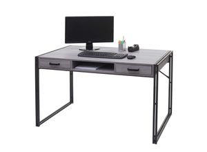 Image of Schreibtisch MCW-A27, Bürotisch Computertisch, 122x70cm 3D-Struktur ~ grau