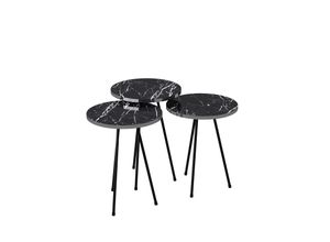 4260598526184 - Beistelltisch 3er Set Marmoroptik Schwarz 21816184