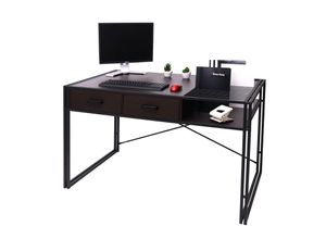Image of Schreibtisch MCW-H91, Bürotisch Computertisch, Industrial 76x120x70cm ~ dunkelbraun