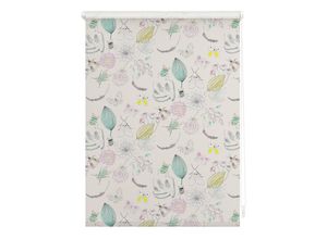 4251369826749 - Seitenzugrollo ORIGINAL Rollo Klemmfix ohne Bohren blickdicht My Bohemian Garden - Bunt Rollos Gr 150 cm stufenlos positionierbar 100 cm bunt (bunt weiß) Kinder Kinderzimmer-Rollos