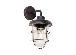 4004353256233 - BRILLIANT Lampe Carlisle Außenwandleuchte hängend rostfarbend 1x A60 E27 46W geeignet für Normallampen (nicht enthalten) IP-Schutzart 44 - spritzwassergeschützt