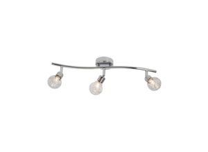 4004353245367 - Lampe Bulb Spotrohr 3flg chrom 3x QT14 G9 28W geeignet für Stiftsockellampen (nicht enthalten) Köpfe schwenkbar - silber - Brilliant