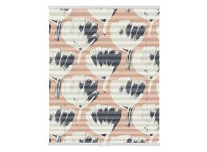 4251369828682 - Plissee Plissee Klemmfix ohne Bohren blickdicht Jumbo Flowers on salmon ORIGINAL blickdicht freihängend Klemmfix rot