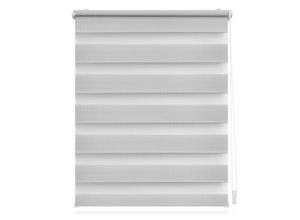 4250434116365 - Lichtblick Duo-Rollo Klemmfix ohne Bohren - Grau 80 cm x 200 cm (B x L)