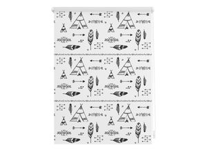 4250434125480 - Lichtblick Rollo Klemmfix ohne Bohren Verdunkelung Tipi - Schwarz Weiß 4250434125480 - Lichtblick Rollo Klemmfix ohne Bohren Verdunkelung Tipi - Schwarz Weiß