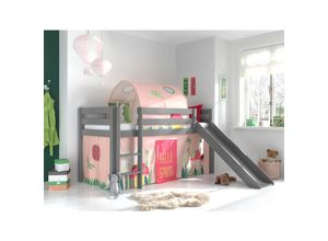 5420070234863 - VIPACK - Spielbett Pino inkl Rutsche mit Textilset Vorhang und Tunnel Spring Ausf Kiefer massiv 5420070234863 - VIPACK - Spielbett Pino inkl Rutsche mit Textilset Vorhang und Tunnel Spring Ausf Kiefer massiv