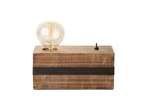 4004353327049 - BRILLIANT Lampe Woodhill Tischleuchte antik schwarz 1x A60 E27 30W gf Normallampen n ent Mit Kippschalter Für LED-Leuchtmittel geeignet