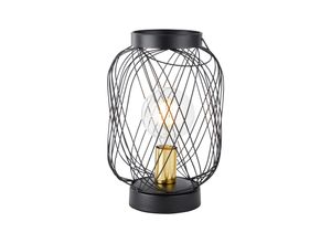 4004353366178 - BRILLIANT Lampe Brogan Tischleuchte schwarz messing gebürstet 1x A60 E27 60W geeignet für Normallampen (nicht enthalten) Für LED-Leuchtmittel geeignet