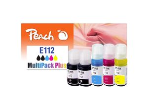 7640460548372 - E112 Spar Pack Plus Druckerpatronen (2*bk c m y) ersetzt Epson No 112 für zB Epson EcoTank Pro L 6580 Epson EcoTank L 11160