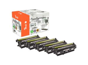 7640173438489 - H508X 5 Tonermodule XL (2*bk c m y) ersetzt HP No 508X CF360X*2 CF361X CF362X CF363X für zB HP Color LaserJet Enterprise Flow MFP M 577 c (wiederaufbereitet)